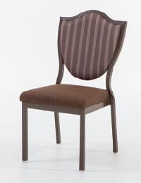 Stolsmodell Salon 95/11 med brun klädsel och brun stolsram.